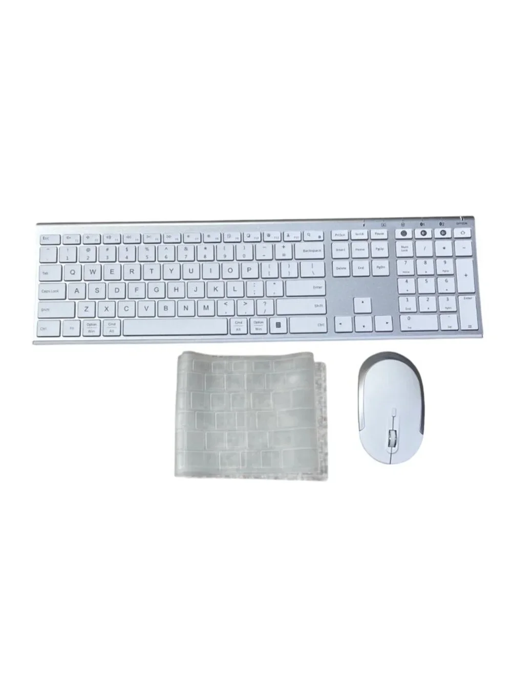 Keyboard And Mouse For Mac Bluetooth Slim White USB Number Pad